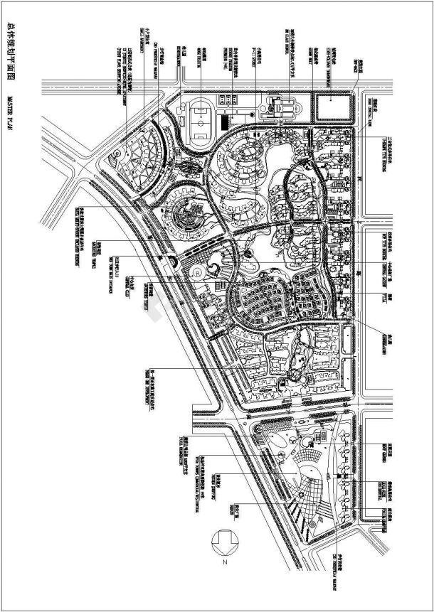 100ha住宅区规划设计图-图一
