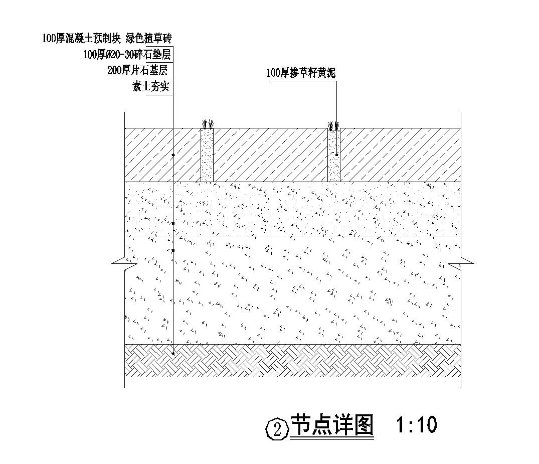 停车位局部cad平面设计图