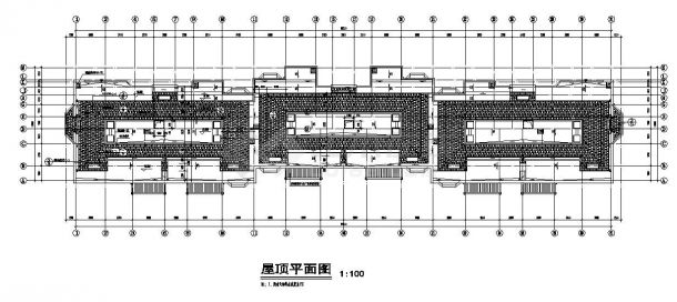 某高层住房小区cad平面建筑图-图一