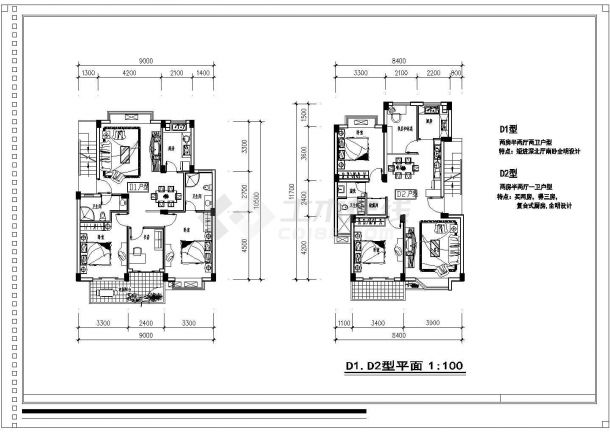 锦州某住宅规划设计施工图纸-图一