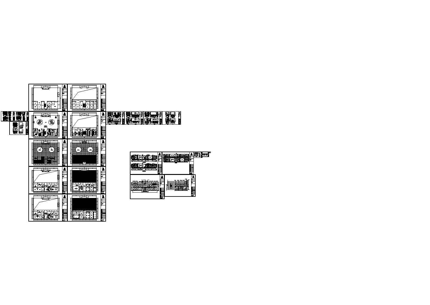 袍江4S店装修图纸全套_cad