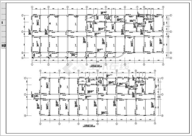 山东青岛市某房地产公司框架结构综合楼整体施工设计CAD图纸-图二