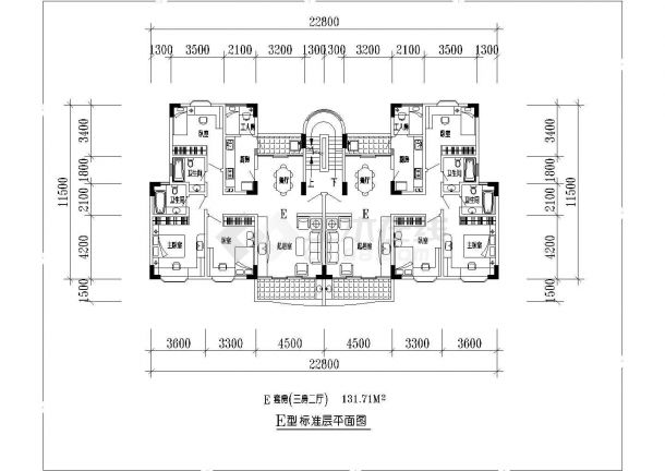 某地小型复式住宅户型设计图纸-图一