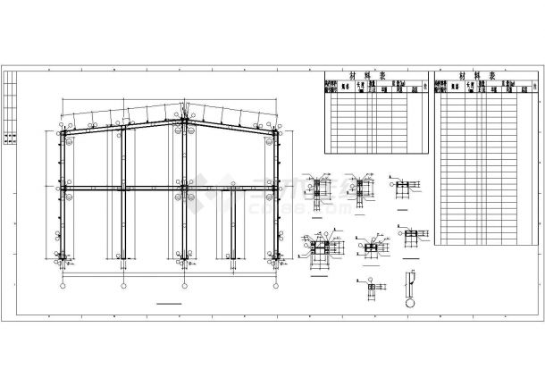 某地区建筑钢结构设计规划CAD图-图二
