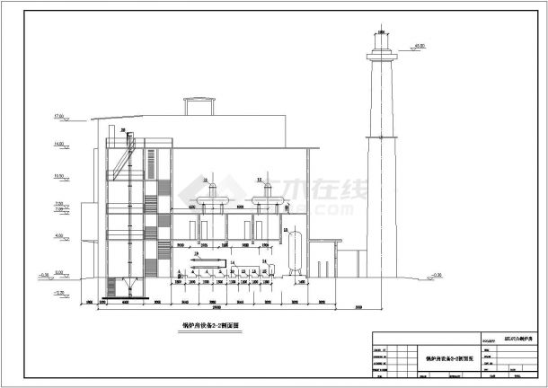 某地区厂房锅炉房建造规划CAD图-图一