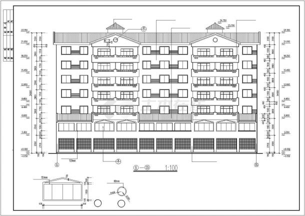 某地区住宅建筑设计规划CAD详图-图二
