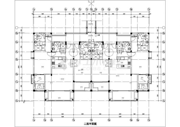 酒店式公寓CAD设计建筑施工图-图二