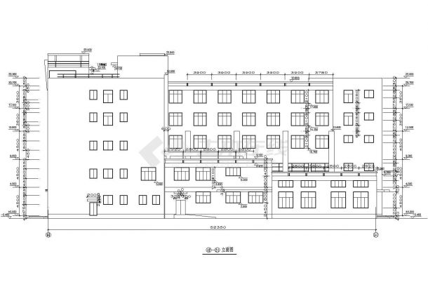 综合楼建筑设计图纸，含平面图-图二