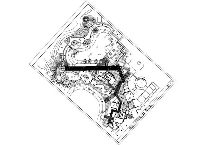 某地区某小区园林设计施工总平面图_图1