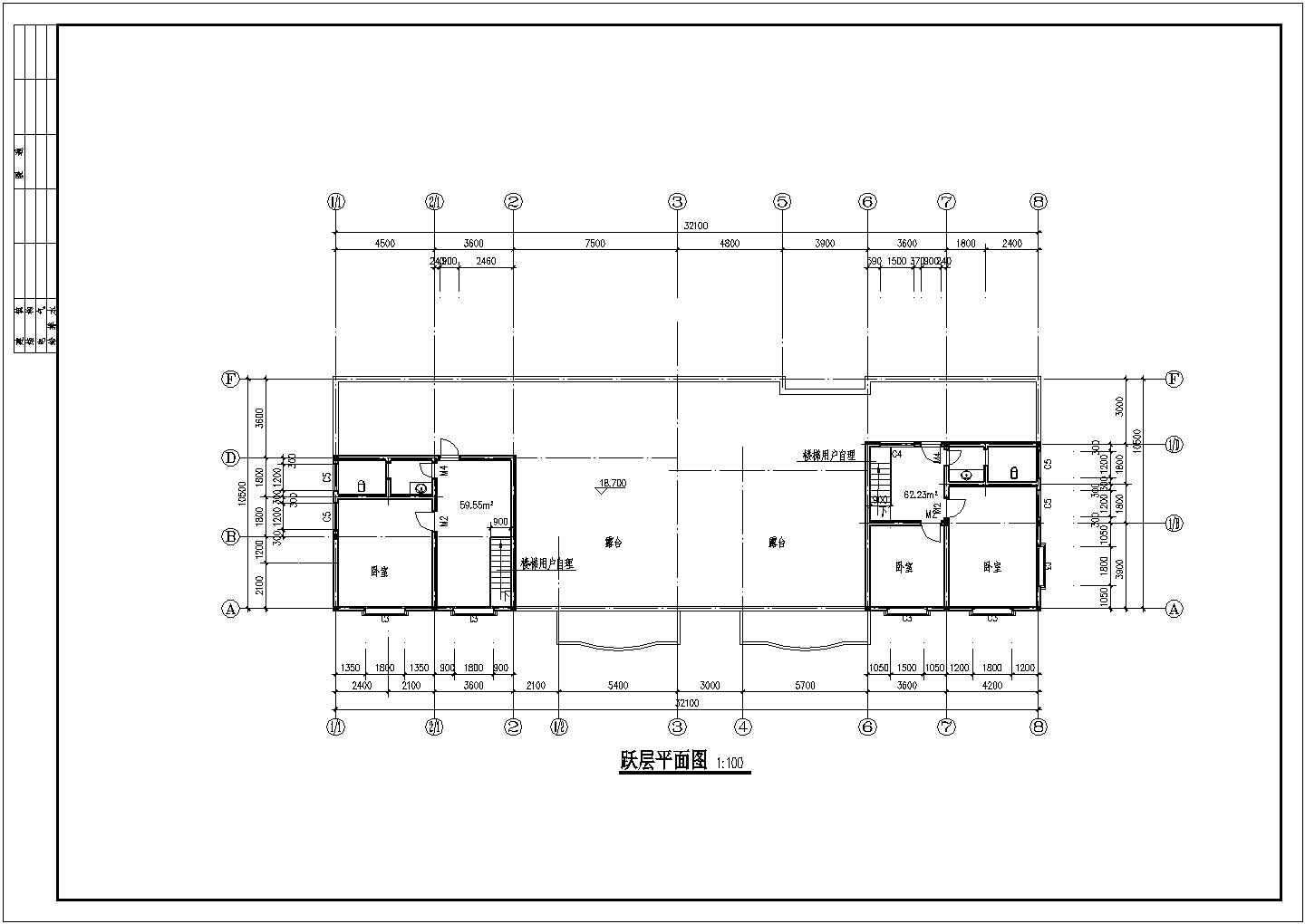 蝴蝶园住宅楼CAD建筑施工图