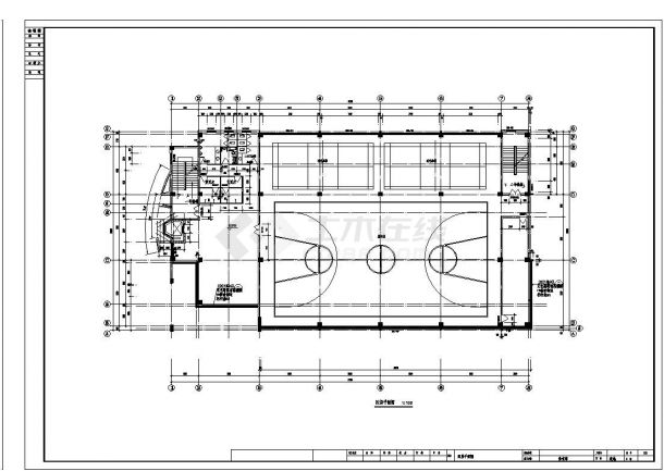 -1+5层5097平米体育馆全套设计施工图-图二