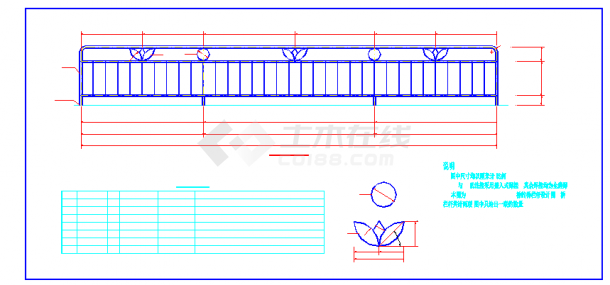 多层类型栏杆CAD设计参考图-图一