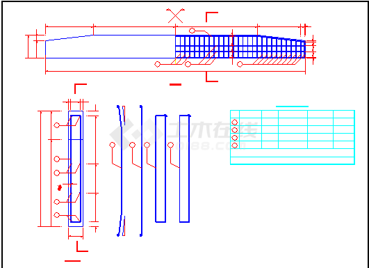 多层类型栏杆CAD设计参考图-图二