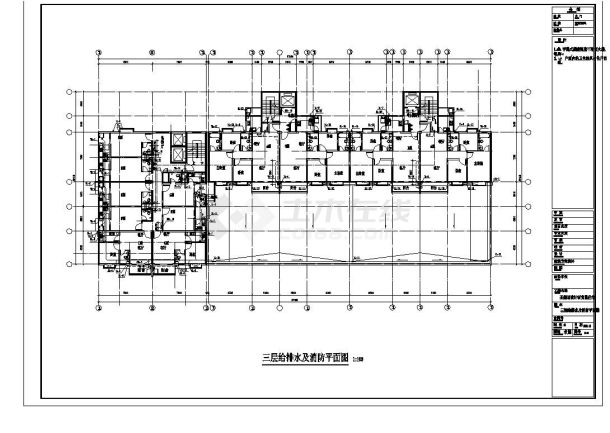 某规划设计研究院住宅楼给排水CAD施工图-图一