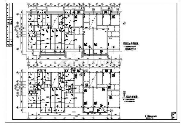 某底框结构小区住宅楼结构工程CAD图纸-图一
