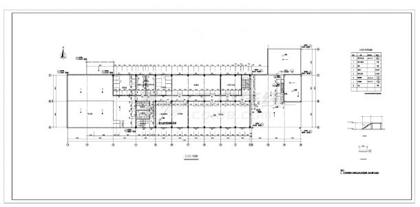 2层联合厂房框架结构CAD施工图纸-图一