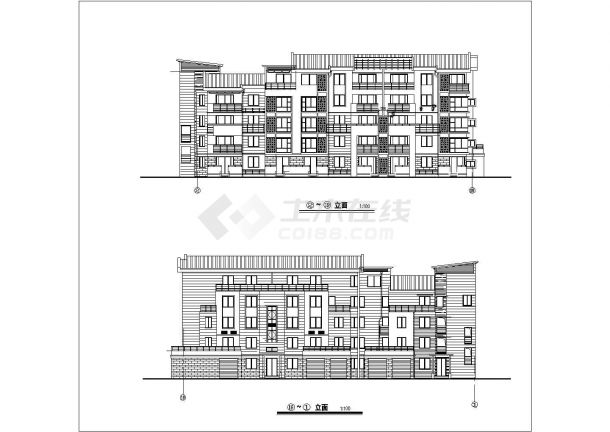 江苏某地多层住宅CAD建筑设计方案图_住宅楼设计-图一