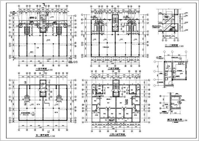 花样年华九层住宅CAD建筑施工图_住宅楼设计_图1
