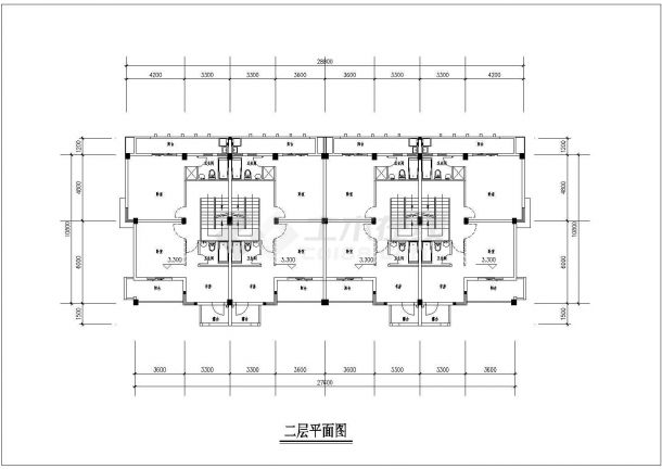 上海联排双层别墅设计全套施工cad图，含效果图-图二