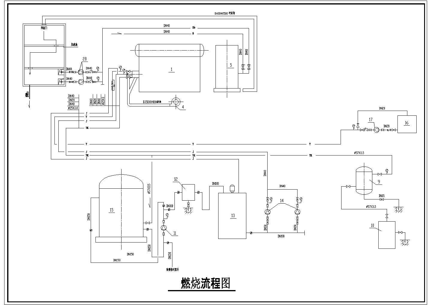 某锅炉房设计布置参考CAD详图