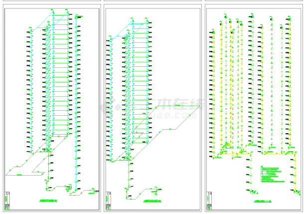 特殊单立管同层排水图CAD-图二