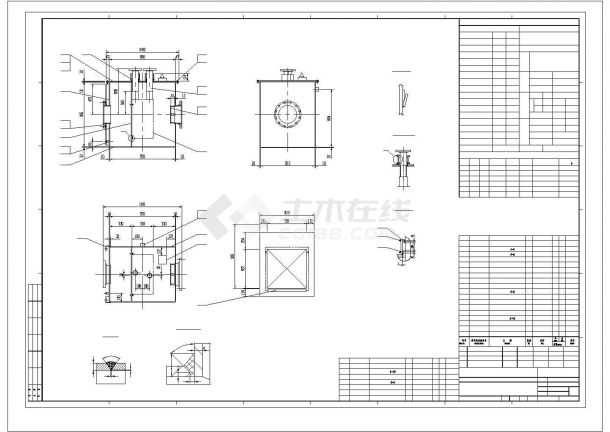 多种类型换热器设计参考布置CAD详图-图一
