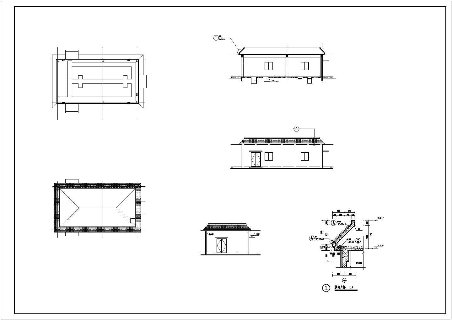 配电室（檐坡屋顶）建筑图
