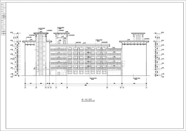某多层工厂全套建筑施工CAD详图-图二