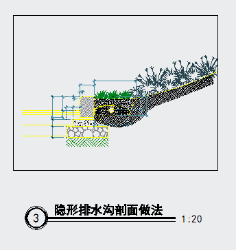 某排水沟铺装设计参考CAD图_图1
