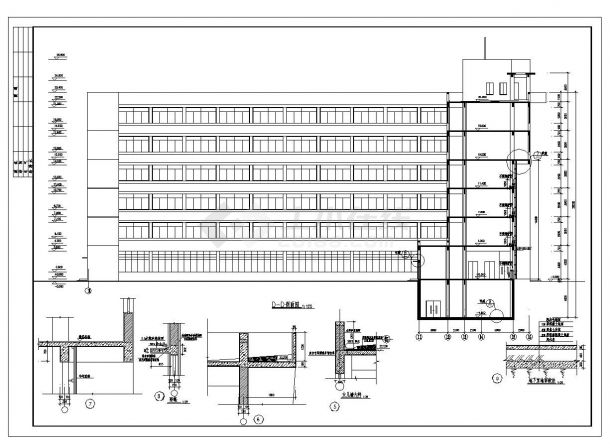 某商务大楼CAD平面建筑结构图-图二
