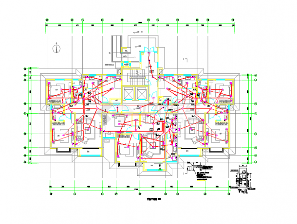 某某楼1号楼居住楼电气施工图（楼高18层）-图一
