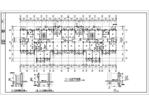 国贸中心一期14号楼CAD建筑施工图-图二