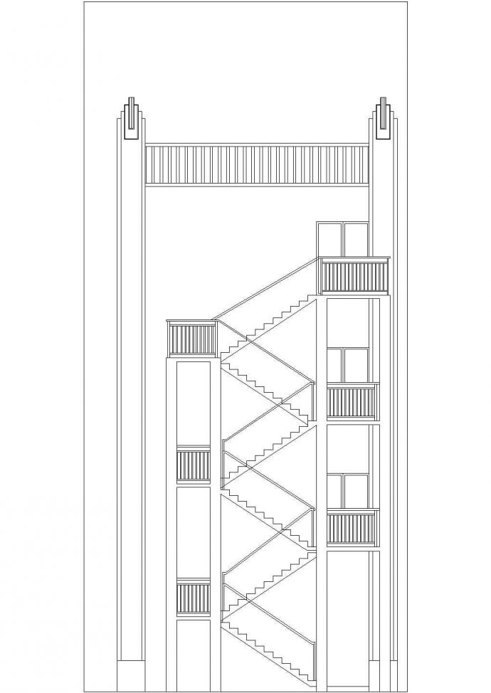 某建筑钢楼梯构造详图_图1