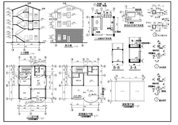 某居民住房CAD建筑平面图_图1