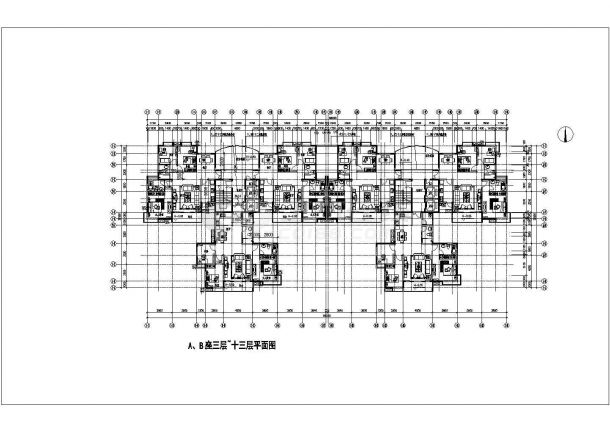 某大型住宅户型建筑设计参考详图-图一