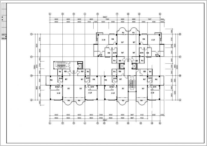 某小区多套住宅房建筑设计图纸_图1