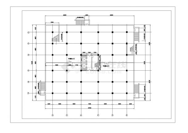 某居民住房楼建筑CAD平面设计图-图二