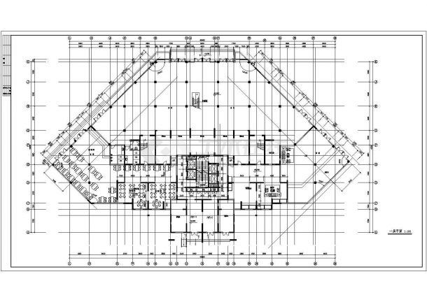 高层住宅楼CAD设计施工图-图二
