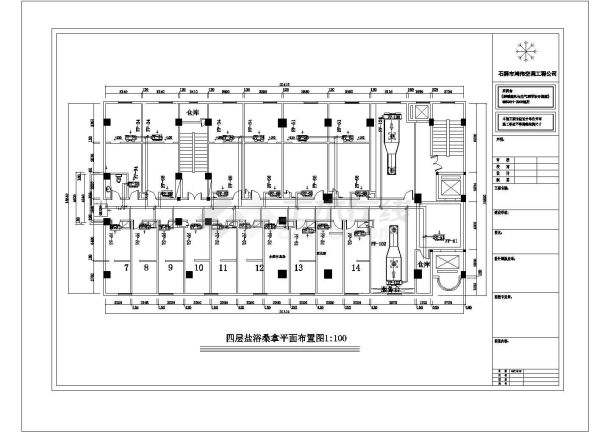 某大型精品酒店中央空调设计参考布置图-图一