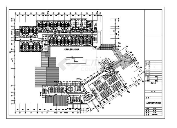 某酒店电气CAD平面方案图-图二