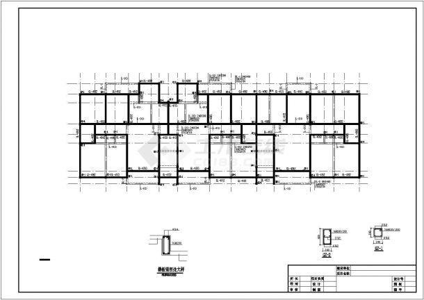 贵州某七层砌体住宅结构设计图(共两套图纸)-图二