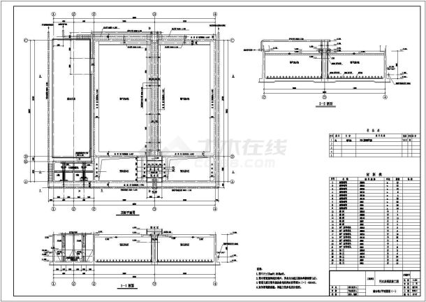 某污水处理厂一期改造工程设计cad工艺及给排水图（含设计说明）-图二