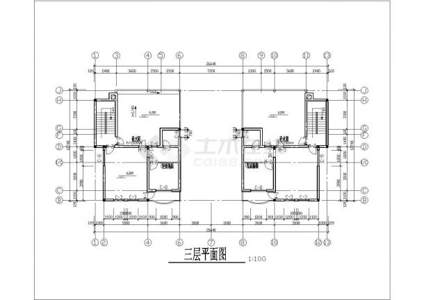 杭州三层别墅设计全套施工cad图，含效果图-图二