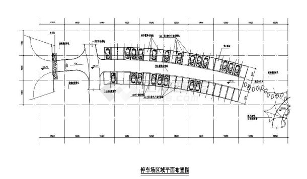 某停车场CAD平面定位图-图一