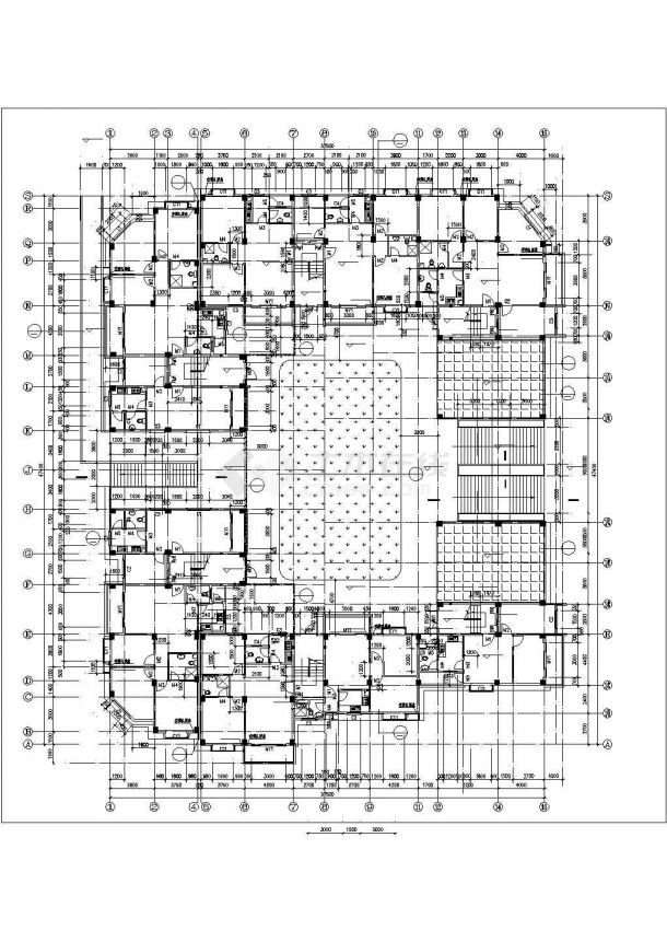 地下室多层住宅楼CAD详图-图二
