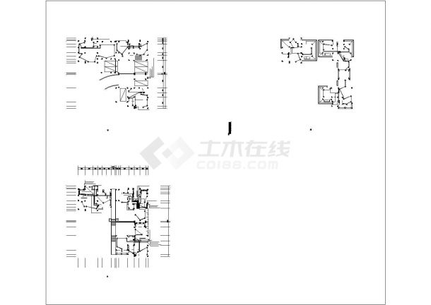 某都梁别墅小区6#楼CAD建筑施工设计图纸-图二