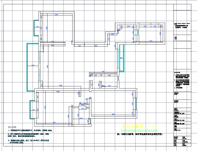 某地单层现代三室两厅建筑设计cad图纸含实景_图1