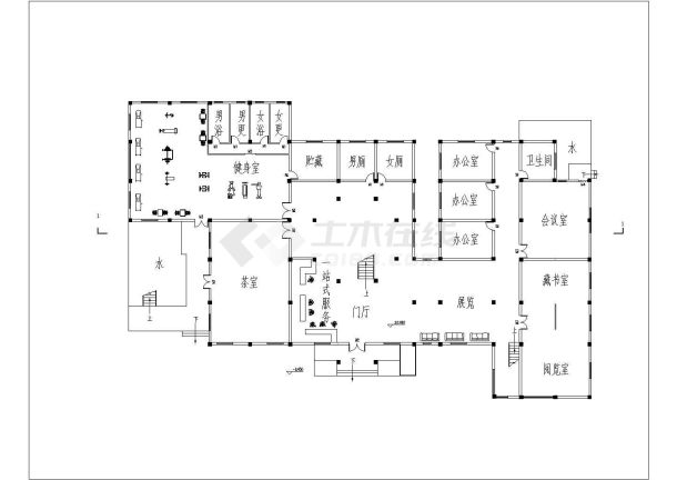 某地区老年活动中心建施图-图二