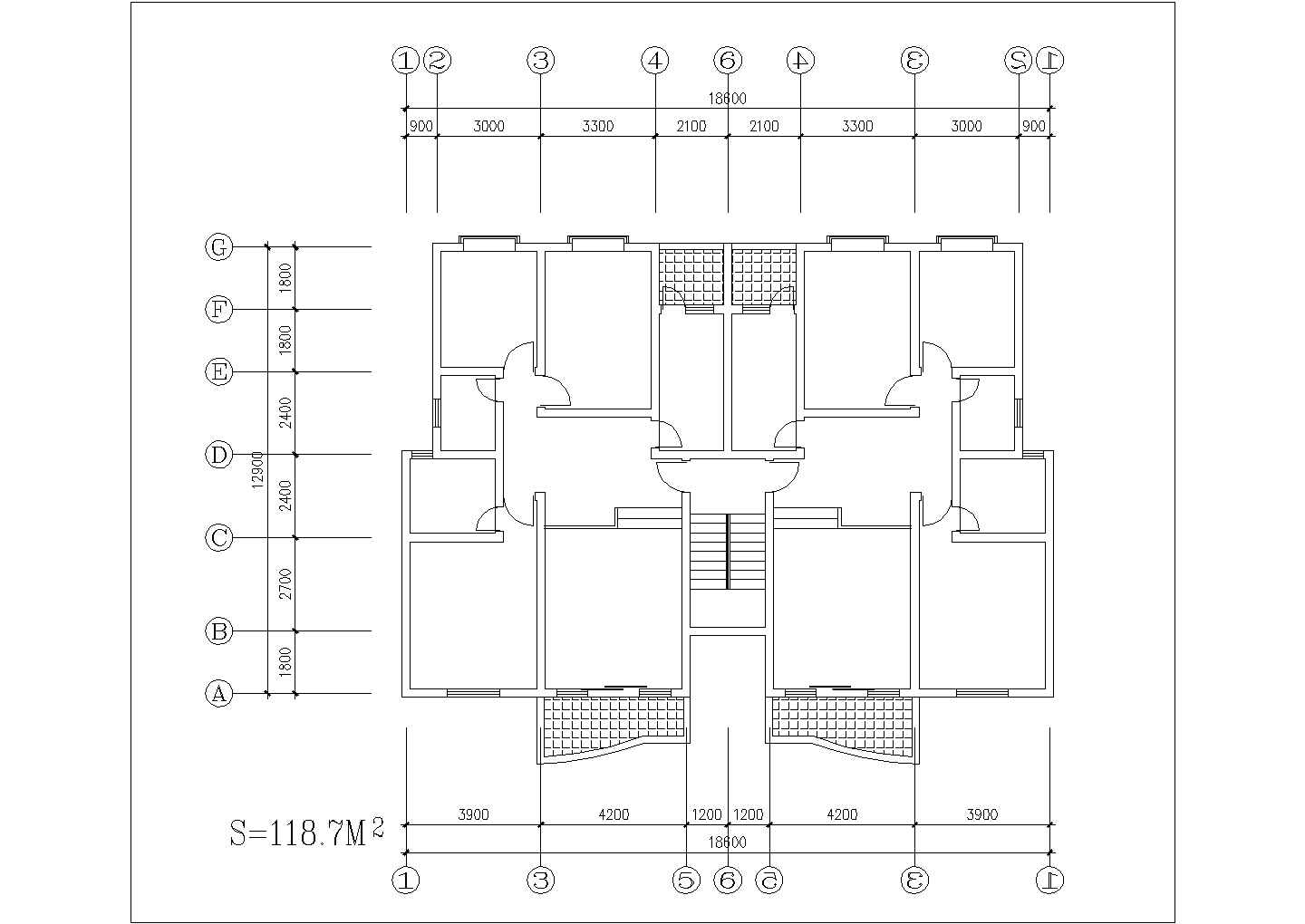 某地农村温室大棚建筑cad图纸