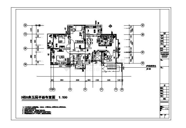 某私人住房装修CAD平面设计图-图二